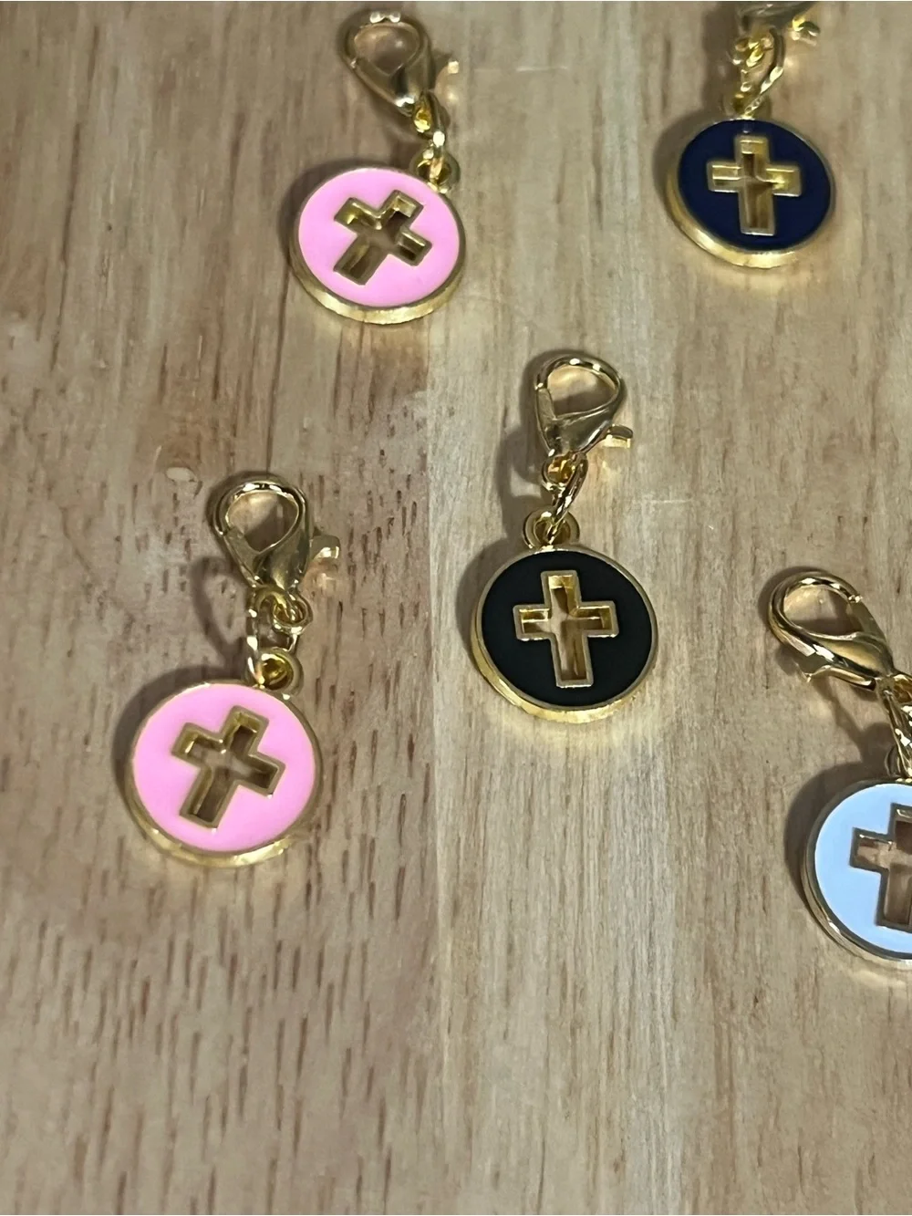Gold Cross Charm Clips for Kids - Multi Color Options M60